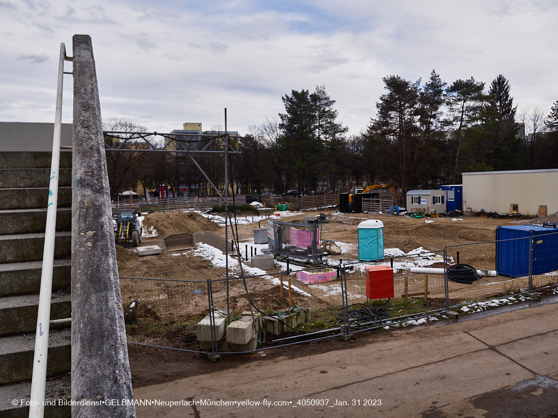 31.01.2023 - Baustelle Haus für Kinder in Neuperlach